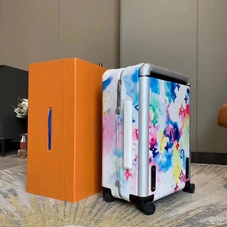 MONOGRAM SUITCASE CUSTOM 37L WATERCOLOUR HORIZON 55 0514